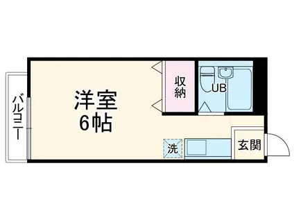 飯島ハイツ(ワンルーム/2階)の間取り写真