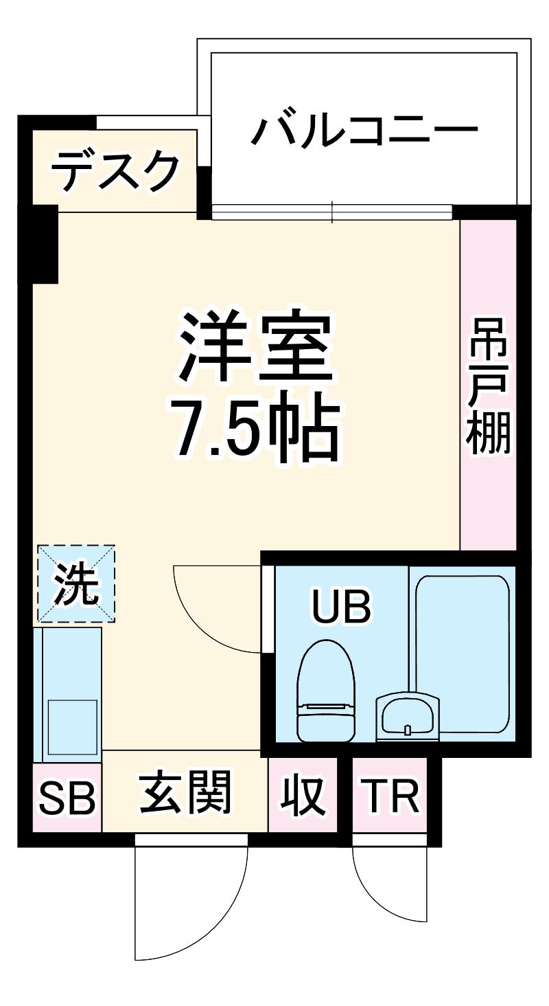 TS GARDEN都筑ふれあいの丘2(ワンルーム/5階)の間取り写真