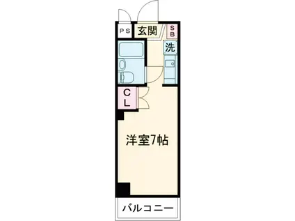 フラット遠藤(ワンルーム/2階)の間取り写真