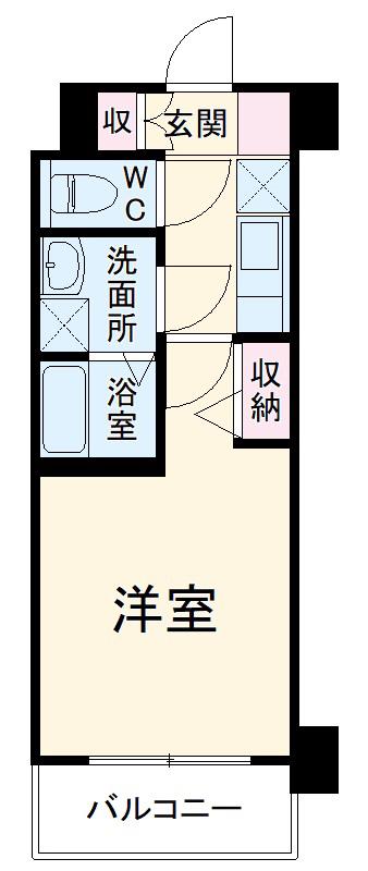 N-STAGE西船橋2(1K/2階)の間取り写真