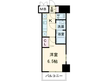 グランカーサ行徳(1K/3階)の間取り写真