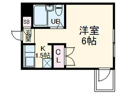 あさひマンション(1K/4階)の間取り写真