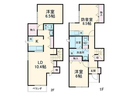duplex北浦和公園(3LDK)の間取り写真