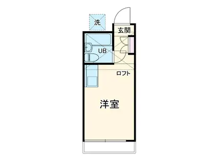 アップルハウス 藤沢本町(ワンルーム/2階)の間取り写真