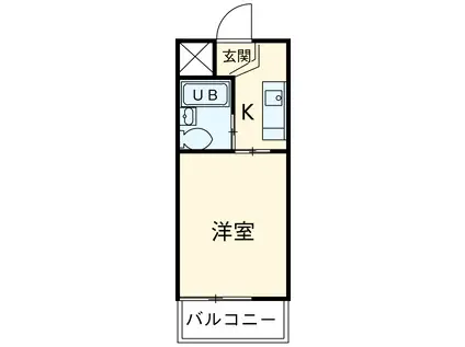 西富マンション(1K/1階)の間取り写真