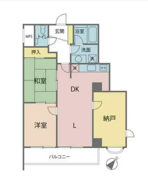 モンテアルト緑青館 2階階 間取り