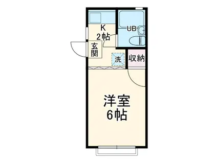 アーデルハウス(1K/2階)の間取り写真