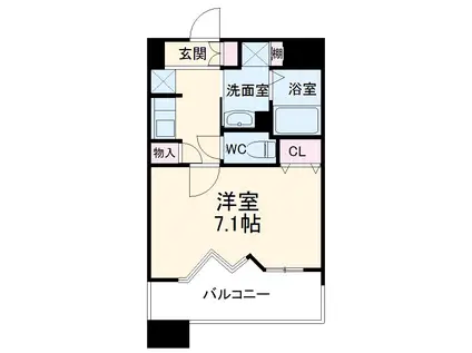 アーバンウェル茨木(1K/3階)の間取り写真