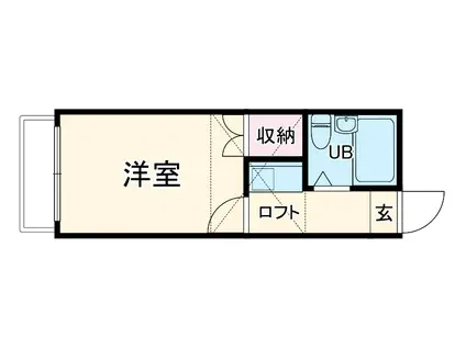 パルテアN(1K/2階)の間取り写真