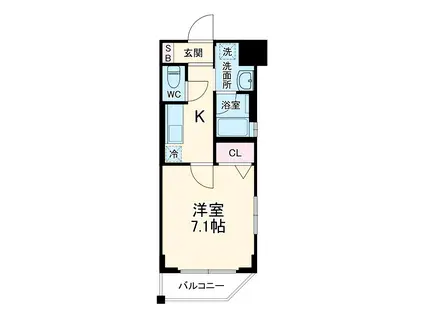 べラジオ雅び京都円町Ⅱ(1K/5階)の間取り写真