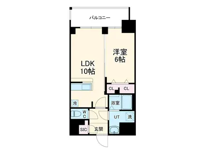 RICHEDOR古出来(1LDK/11階)の間取り写真