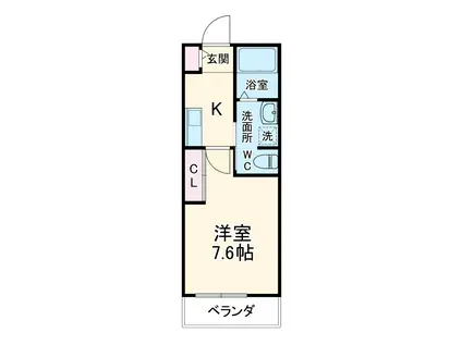 REGIES柴原阪大前Ⅰ(1K/1階)の間取り写真
