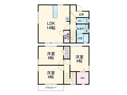 豊橋鉄道東田本線 東田坂上駅 徒歩22分 2階建 築15年(3LDK)の間取り写真