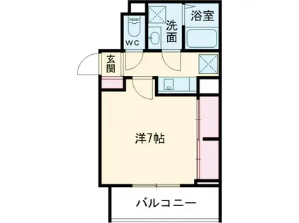 PALAZZO北千住(1K/1階)の間取り写真