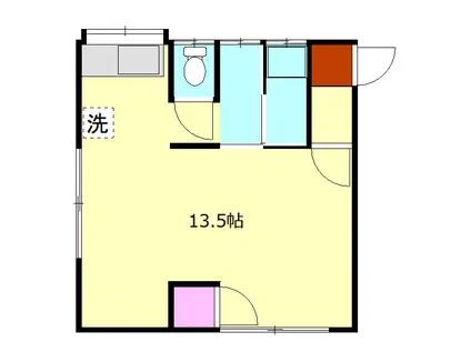 山口アパート(ワンルーム/1階)の間取り写真