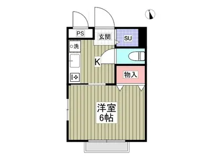 サイプレスサンダ(1K/2階)の間取り写真