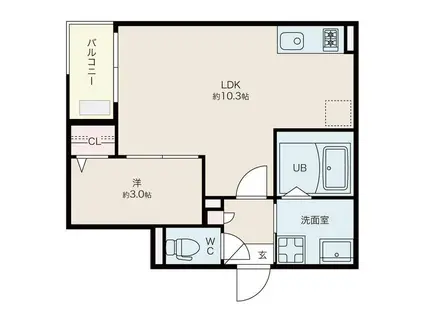 JACK ODAKA Ⅰ(1LDK/1階)の間取り写真