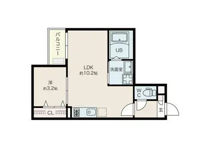 JACK ODAKA Ⅰ(1LDK/3階)の間取り写真