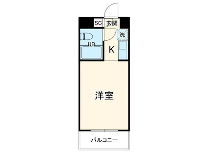 オリエンタル新丸子2(ワンルーム/3階)の間取り写真