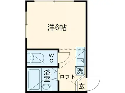 シャトレKAMIYA2(ワンルーム/1階)の間取り写真