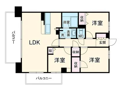 HF辻堂レジデンス(3LDK/6階)の間取り写真