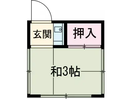 大和荘本館(ワンルーム/2階)の間取り写真