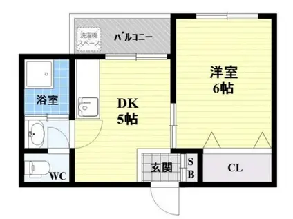 中村コーポ(1DK/4階)の間取り写真