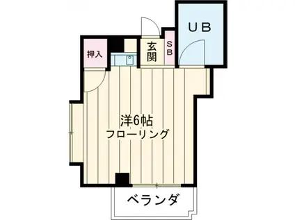 ハイム亀戸(ワンルーム/2階)の間取り写真