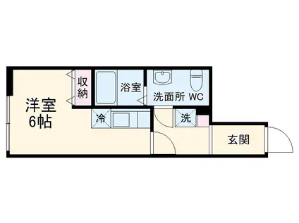 ベイルーム新子安(ワンルーム/1階)の間取り写真