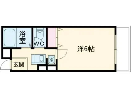 メゾン東岸和田壱番館(1K/1階)の間取り写真