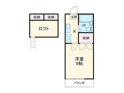 アルツHS1(1K/2階)の間取り写真