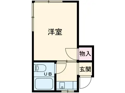 ハイツ昭弘(1K/2階)の間取り写真