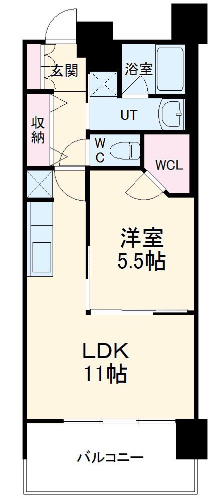 S-RESIDENCE本郷Ⅱ(1LDK/8階)の間取り写真