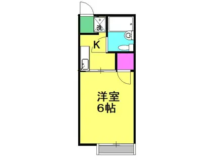 シティハイムエクセルⅤ(1K/2階)の間取り写真