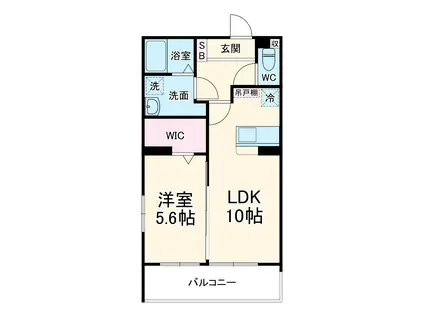 コリーヌ デュ リオン(1LDK/3階)の間取り写真