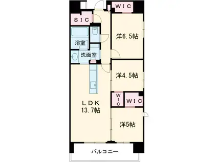 ファインレジデンス高崎ステーションサイド(3LDK/11階)の間取り写真