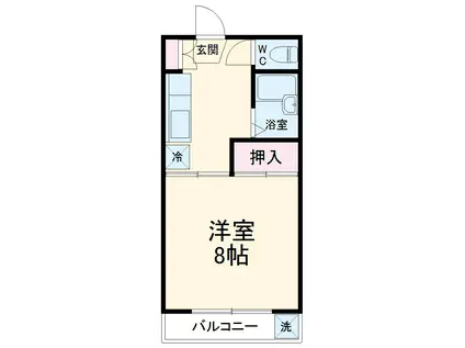 武美ハイツ(1K/1階)の間取り写真