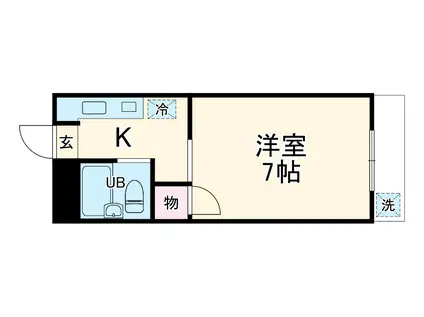 KSマンション(1K/3階)の間取り写真