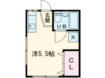 清和ハウス(ワンルーム/2階)の間取り写真