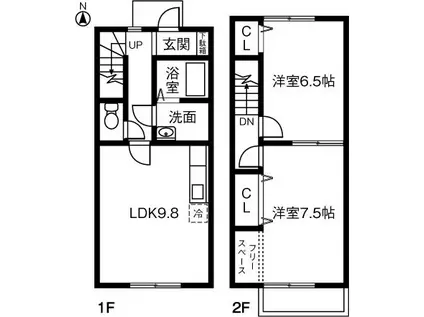 ＤＯ　ＲＥ　ＭＩ(2LDK)の間取り写真