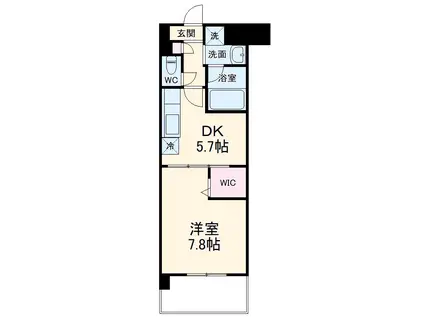 トビーズ第3ビル(1DK/2階)の間取り写真