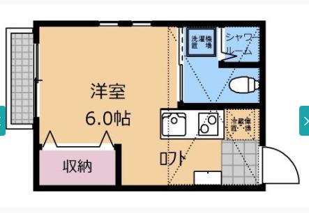 カサ・ミラ小山(ワンルーム/1階)の間取り写真