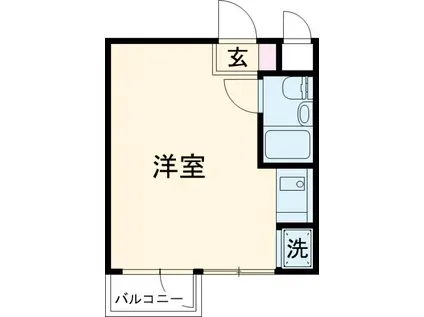 パレ・ドール高砂Ⅰ(ワンルーム/4階)の間取り写真