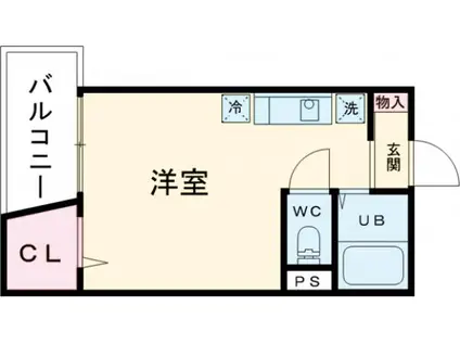 リシェ矢野口(ワンルーム/3階)の間取り写真