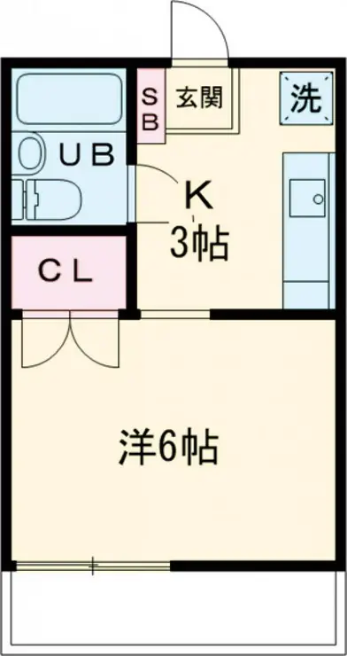 緑が丘ハイツ 3階階 間取り