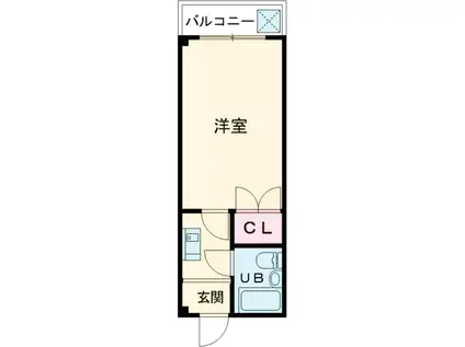 メゾンド一之江(1K/2階)の間取り写真