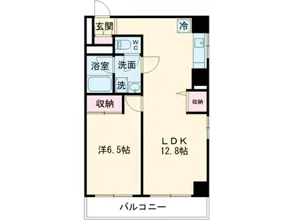 神代マンション(1LDK/4階)の間取り写真