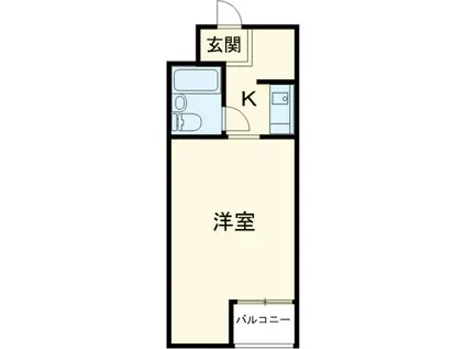 荒井マンションBALMY248(ワンルーム/1階)の間取り写真