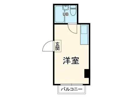 花鳥ビル(ワンルーム/3階)の間取り写真