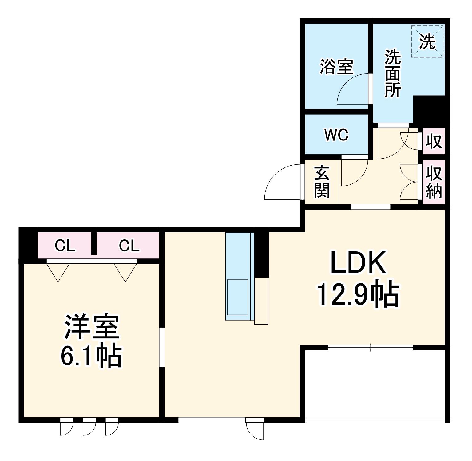 LUANA VIP RESIDENCE(1LDK/2階)の間取り写真